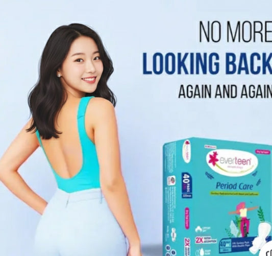 Everteen Period Care XXL Sanitary Pads – 40 Pads (320mm) | Heavy Flow Protection | 2X Faster Absorption | Neem & Safflower Enriched | Dry Top Layer with Double Flaps