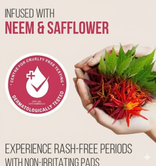 Everteen Period Care XXL Sanitary Pads – 40 Pads (320mm) | Heavy Flow & Overnight Protection | 2X Faster Absorption | Dry Top Layer | Neem & Safflower Enriched with Double Flaps (Combo Pack Of 2)